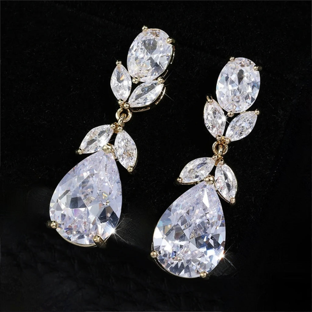 Wedding Jewelry - Cubic Zirconia Bridal Jewelry Set - Available in Silver and Gold