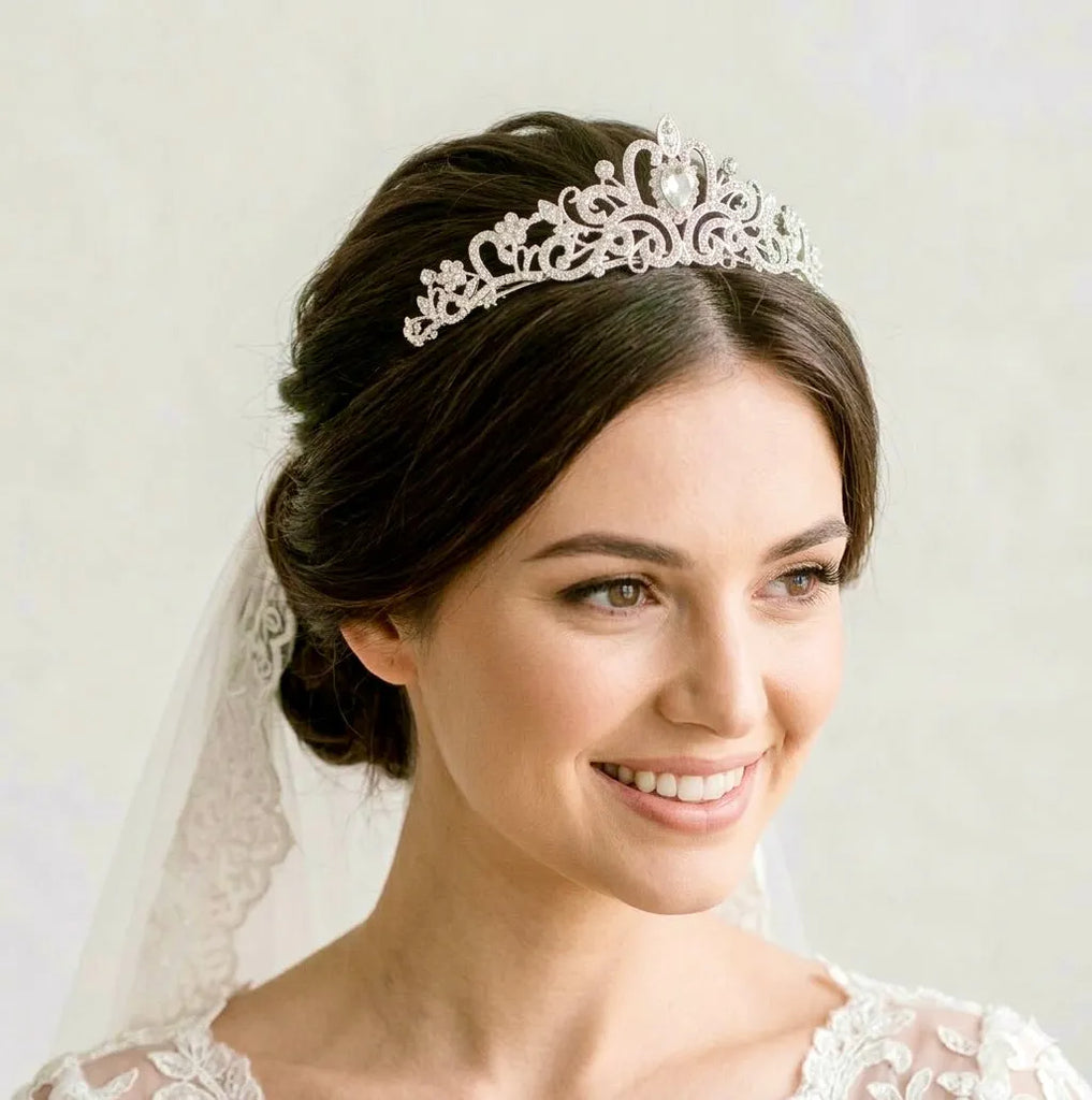 Crystal Bridal Tiara - Elegant Silver, Gold & Rose Gold  display picture 1