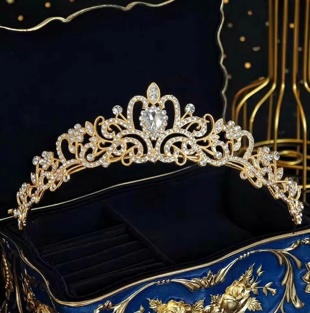 Crystal Bridal Tiara - Elegant Silver, Gold & Rose Gold  display picture 1