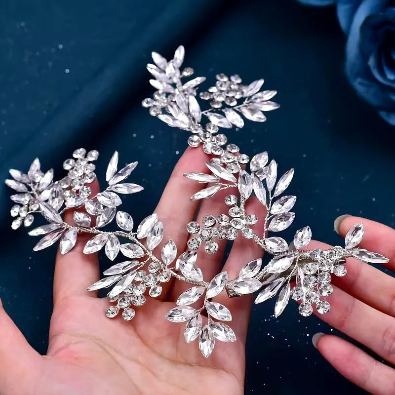 Wedding Hair Accessories | Crystal Bridal Hair Clip/Vine - Silver