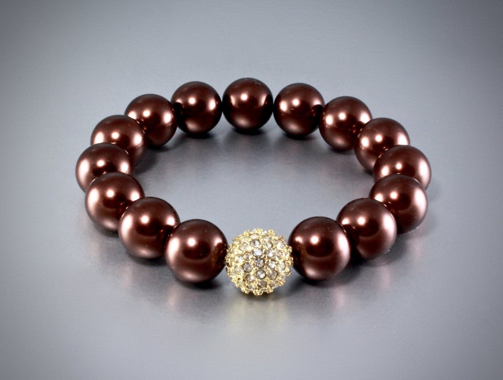 "Maya Gold" - Pearl Stretch Bracelets
