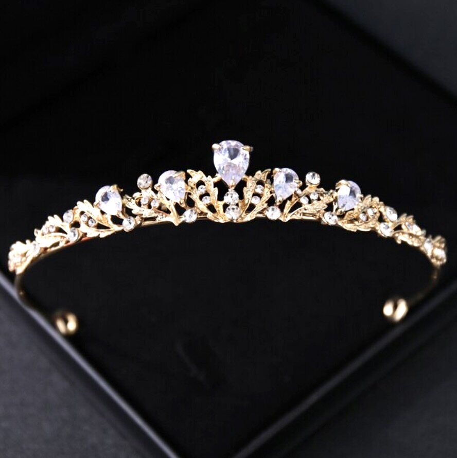 Wedding Hair Accessories - Cubic Zirconia Bridal Tiara - Available in Silver, Rose Gold and Yellow Gold