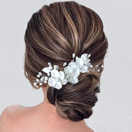 Wedding Hair Accessories - Floral Bridal Hair Clip/Vine