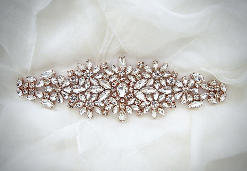 Crystal wedding deals sash