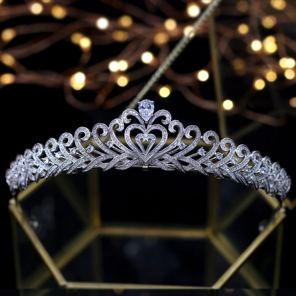 "Freya" - Silver Cubic Zirconia Bridal Tiara