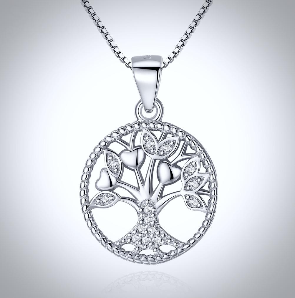 Bridal Party Gifts - Sterling Silver and Cubic Zirconia MOG Necklace