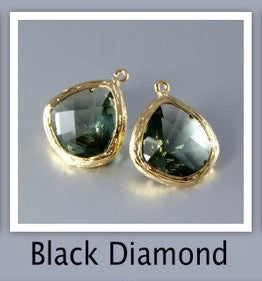 "Passion" - Black Diamond Cubic Zirconia Earrings  