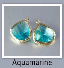 "Passion" - Aquamarine Cubic Zirconia Earrings  