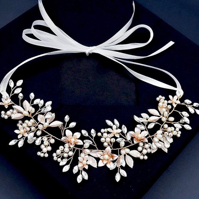 Wedding Hair Accessories - Crystal Bridal Headband / Hair Vine - Available in Silver and Gold