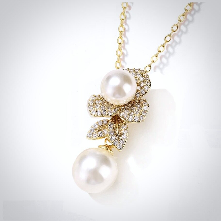 Pearl Wedding Jewelry - Pearl Bridal Necklace - Available in Gold and Silver