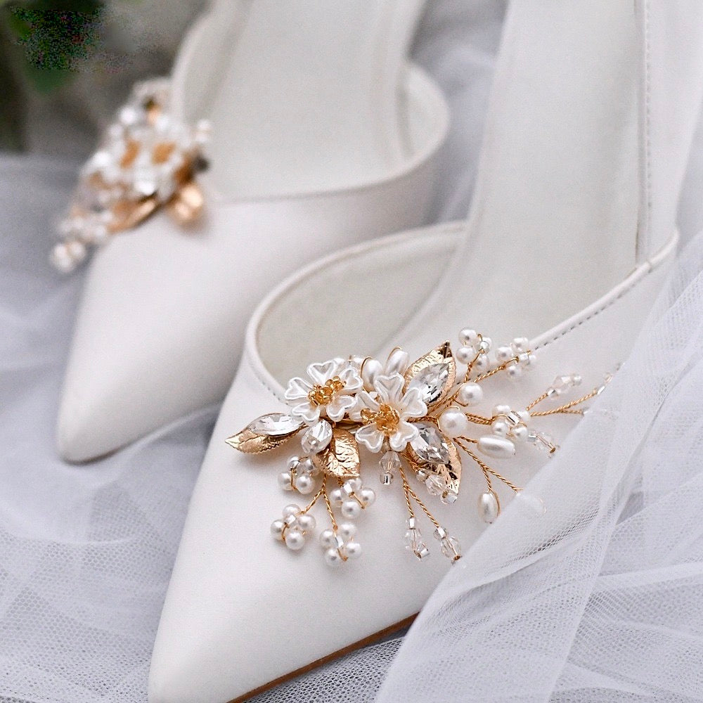 Wedding Accessories - Pearl and Crystal Bridal Shoe Clips