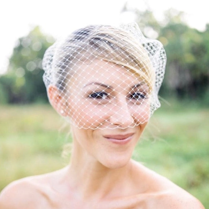 Wedding Veils - Bridal Birdcage Veil - Available in White and Ivory