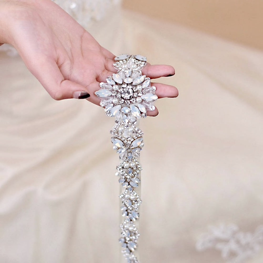 Swarovski crystal deals bridal sash