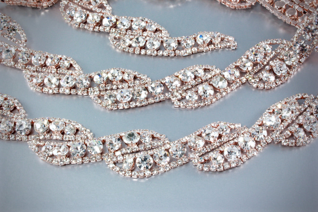 Wedding Accessories - Rhinestone Bridal Belt/Sash - Available in Rose Gold and Silver 