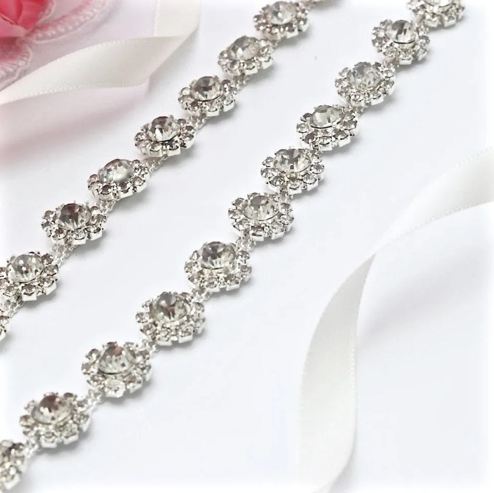 Wedding Accessories - Crystal Bridal Belt - Available in Silver and Rose Gold