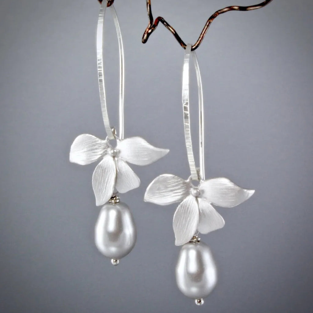 Pearl Wedding Jewelry - Bridesmaids Pearl Earrings