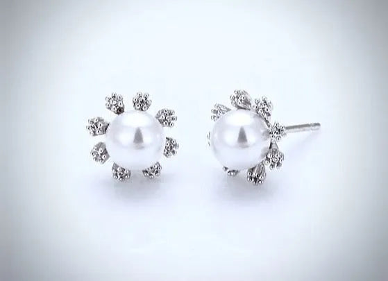 "Anais" - Bridal Pearl Stud Earrings