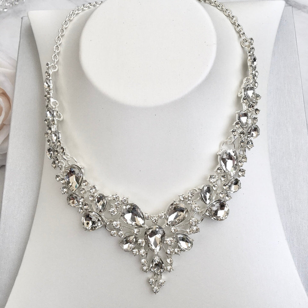 Wedding Jewelry and Accessories - Bridal 3-Piece Jewelry Set With Tiara - Available in Gold and Silver