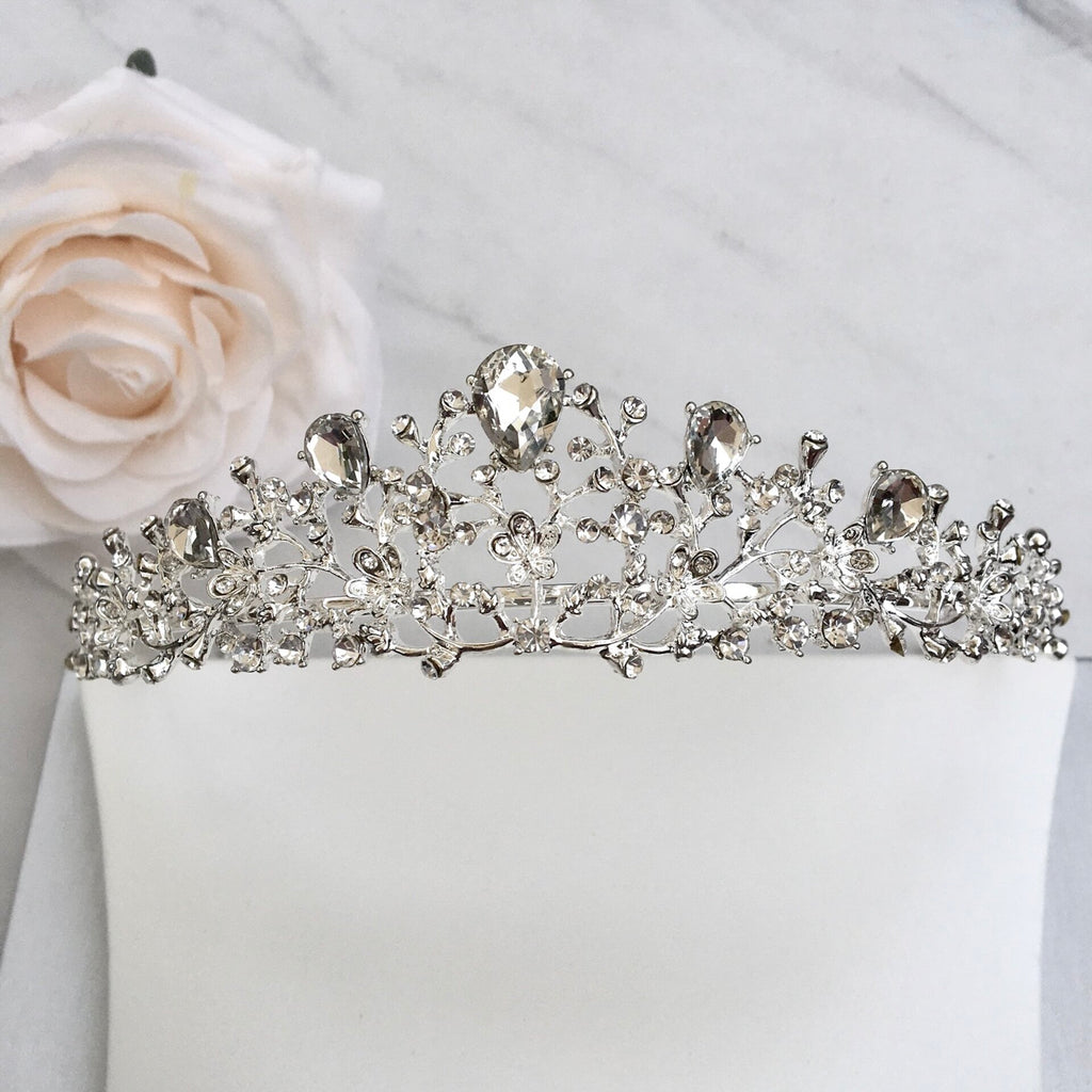 Wedding Jewelry and Accessories - Bridal 3-Piece Jewelry Set With Tiara - Available in Gold and Silver