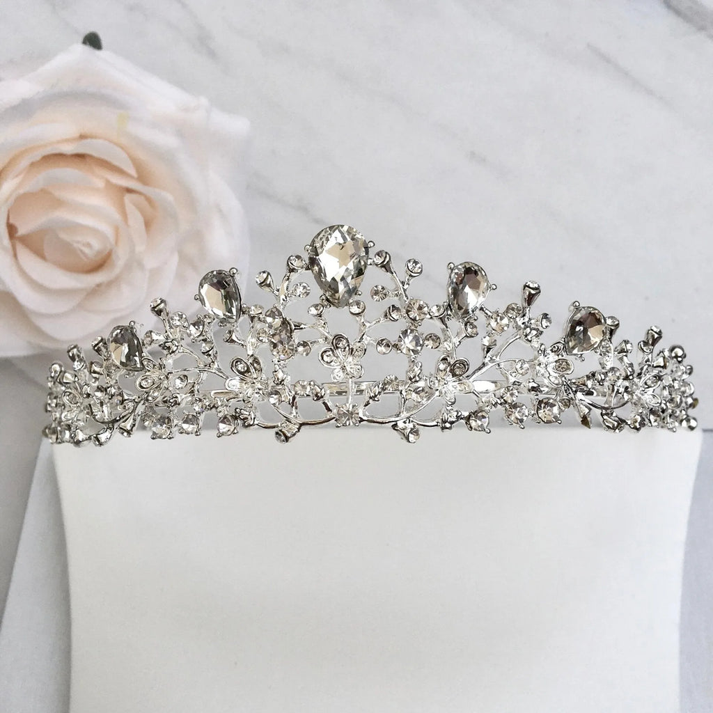 Wedding Jewelry and Accessories - Bridal 3-Piece Jewelry Set With Tiara - Available in Gold and Silver