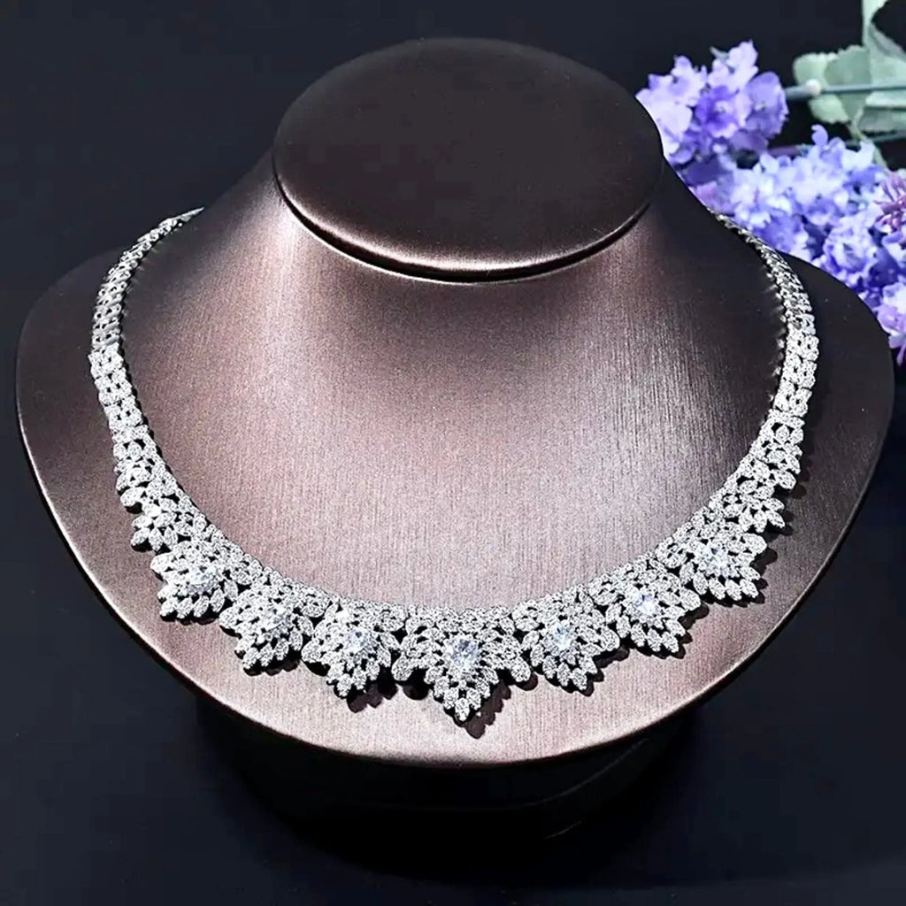 Wedding Jewelry - 3-Piece Luxury Cubic Zirconia Bridal Jewelry Set