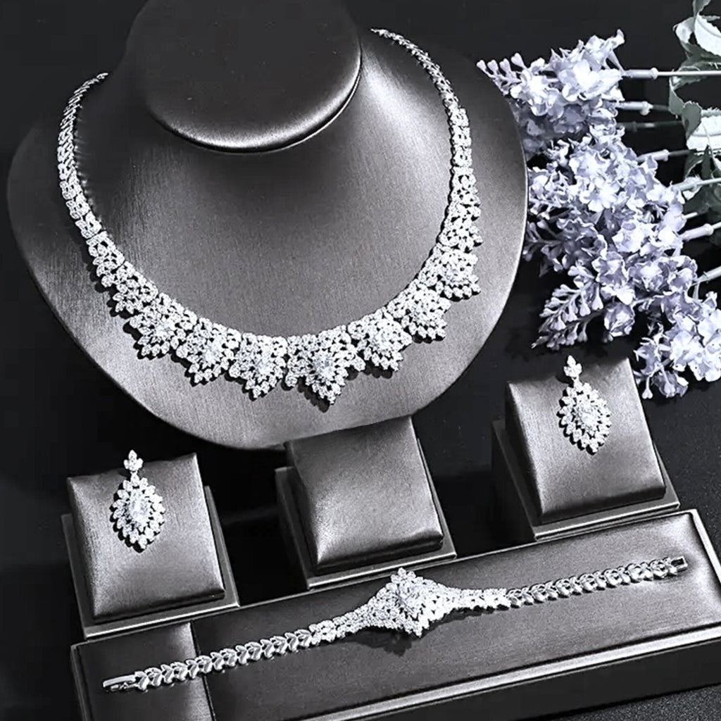 Wedding Jewelry - 3-Piece Luxury Cubic Zirconia Bridal Jewelry Set