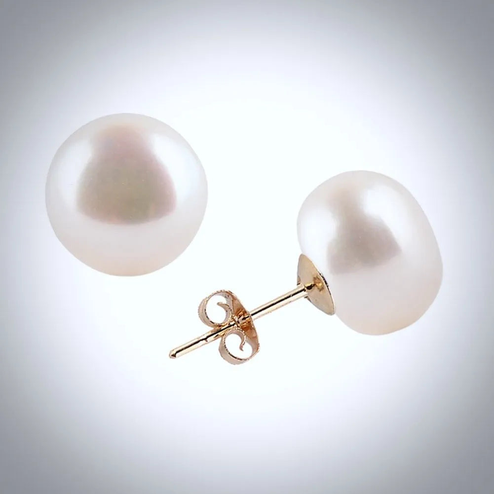 Pearl Wedding Jewelry - Natural Pearl Stud Earrings - More Colors
