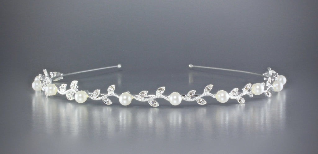 Wedding Hair Accessories - Pearl and Crystal Bridal Headband