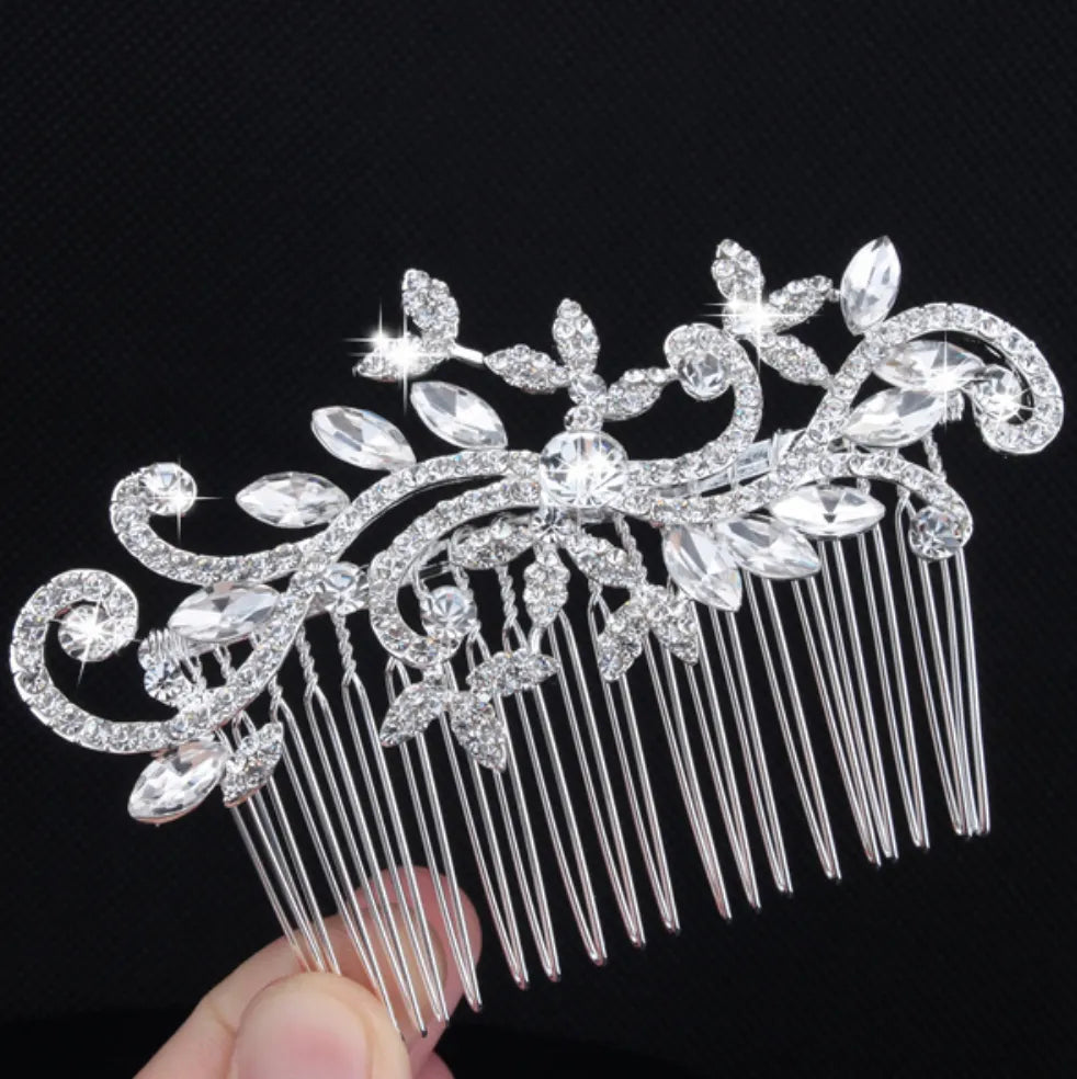 "Lucille" - Crystal Bridal Hair Comb