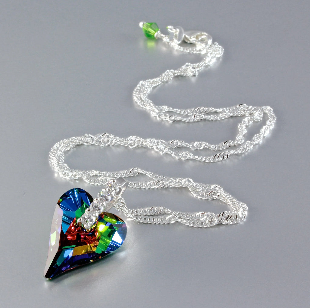 "Wild Heart" - Swarovski Crystal and Sterling Silver Necklace