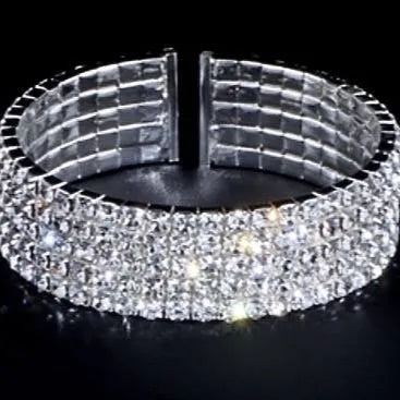 Wedding Jewelry - Silver Rhinestone Three-Piece Bridal Jewelry Set