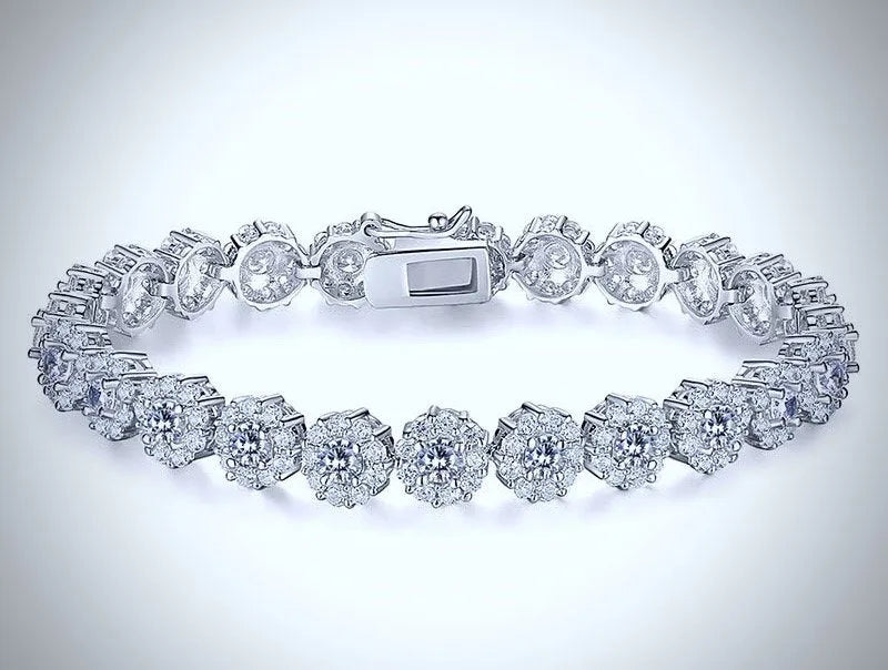Wedding Jewelry - Cubic Zirconia Bridal Bracelet - Available in Rose Gold and Silver