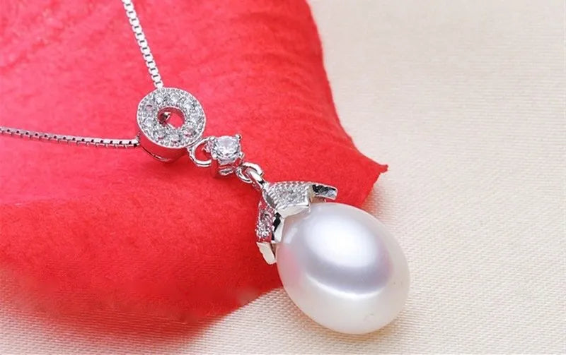 "Deana" - Sterling Silver and Natural Pearl Bridal Jewelry Set - More colors available