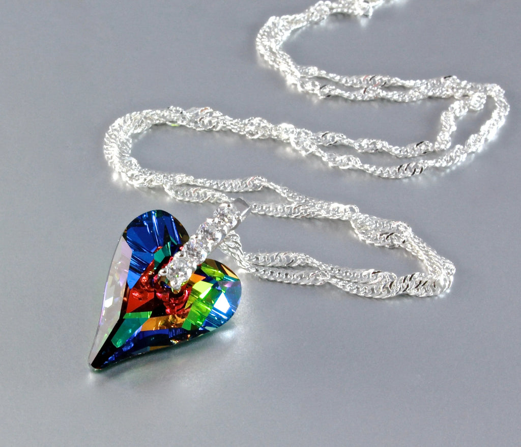 "Wild Heart" - Swarovski Crystal and Sterling Silver Necklace