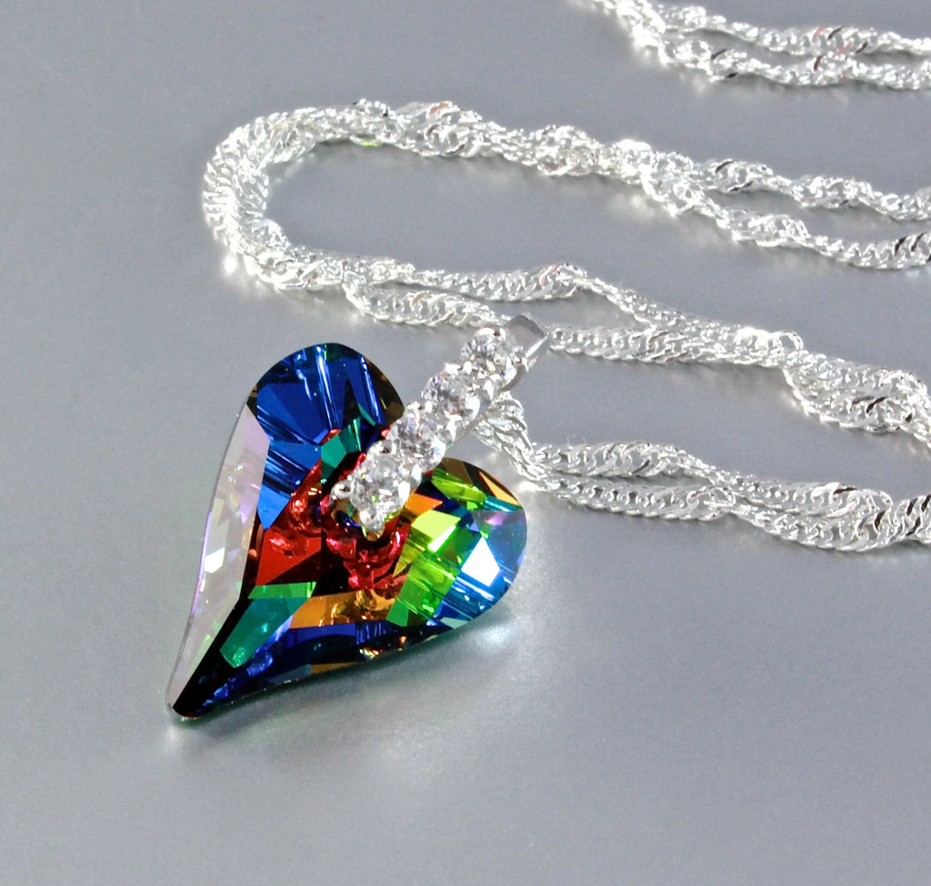 "Wild Heart" - Swarovski Crystal and Sterling Silver Necklace