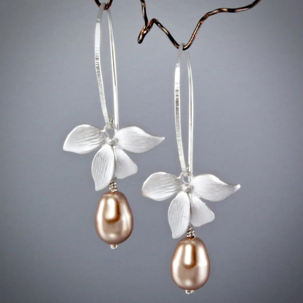 Pearl Wedding Jewelry - Bridesmaids Pearl Earrings