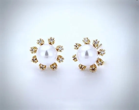 "Anais" - Bridal Pearl Stud Earrings