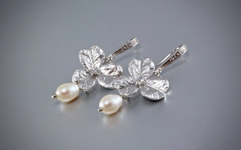 "Blush" - Pearl Bracelet/Earrings/Set - Available in Gold and Silver