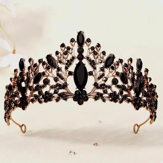 Wedding Hair Accessories - Victorian Gothic Black Bridal Tiara
