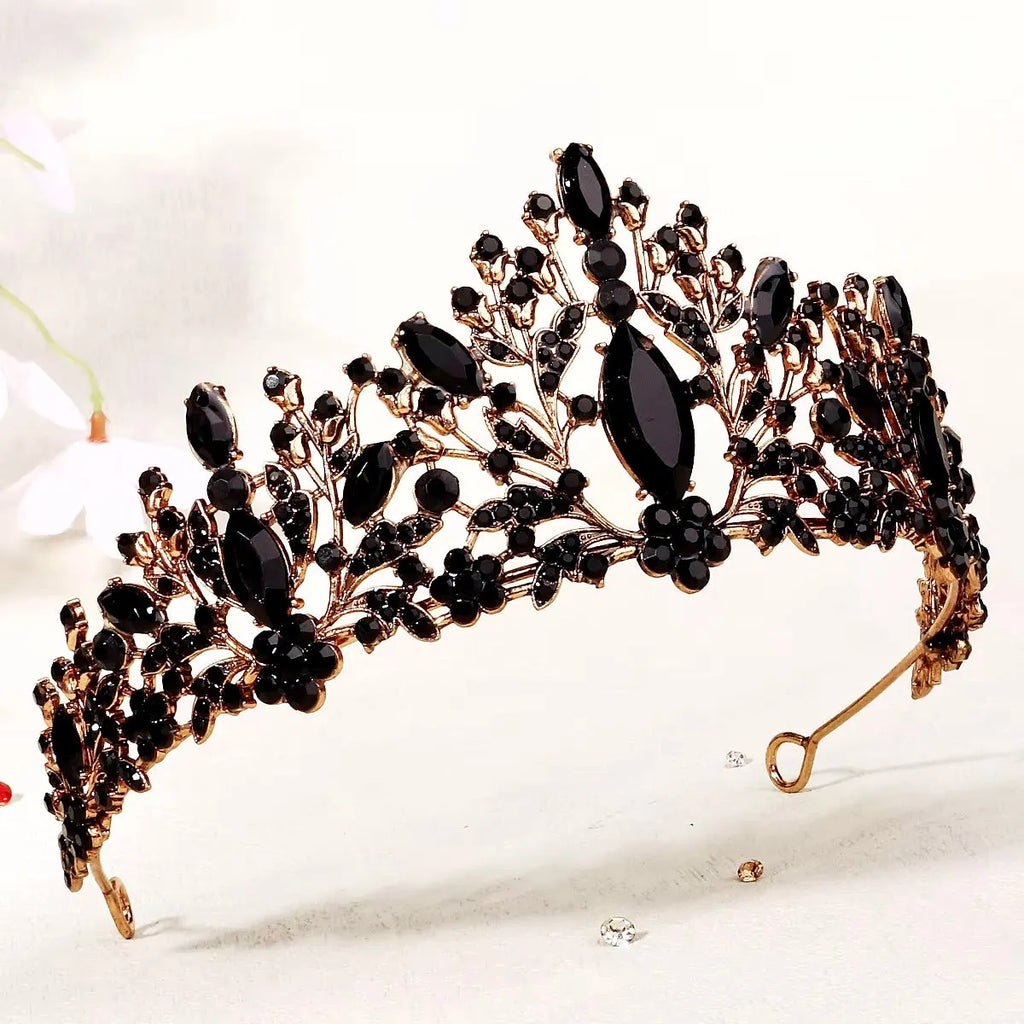 Wedding Hair Accessories - Victorian Gothic Black Bridal Tiara