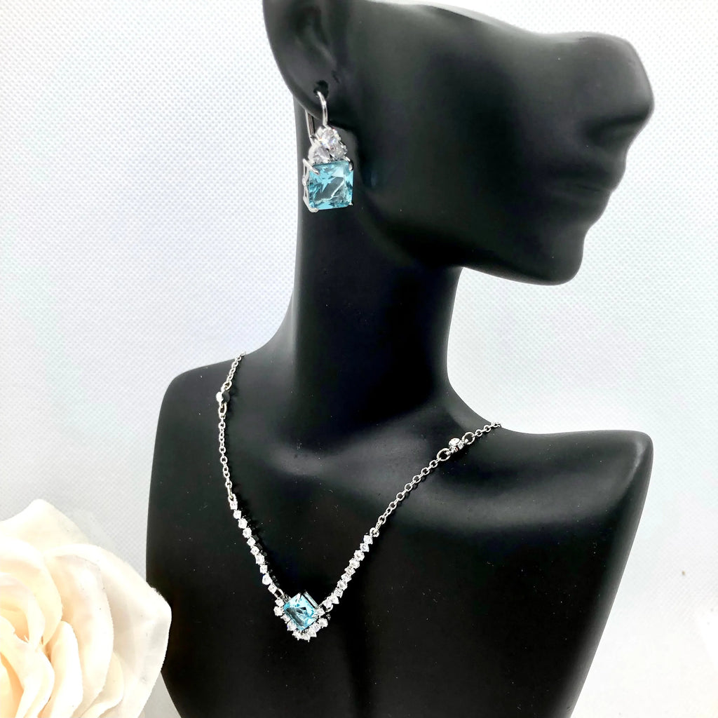 Wedding Jewelry - Aqua Blue Bridal Jewelry Set