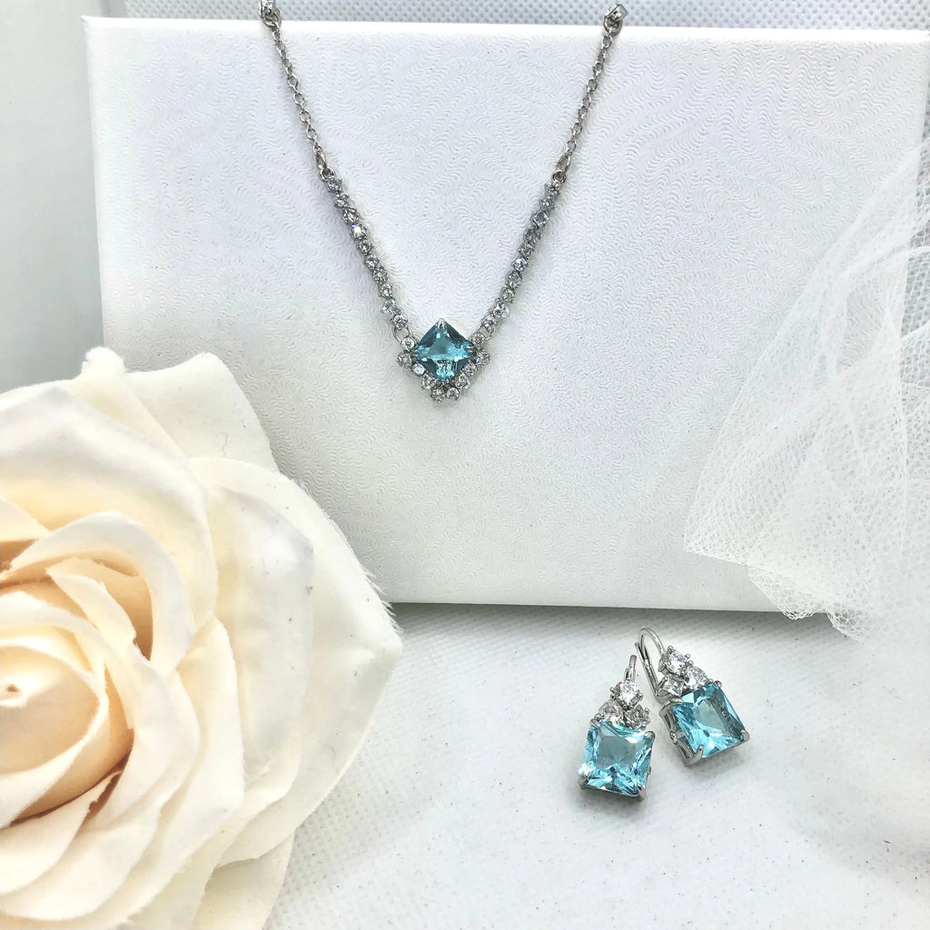 Wedding Jewelry - Aqua Blue Bridal Jewelry Set