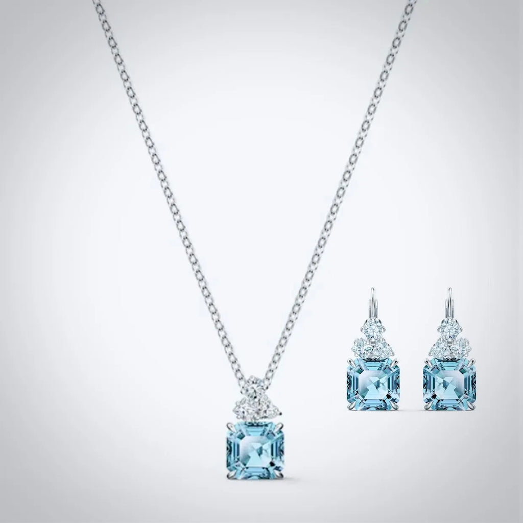 Wedding Jewelry - Aqua Blue Bridal Jewelry Set