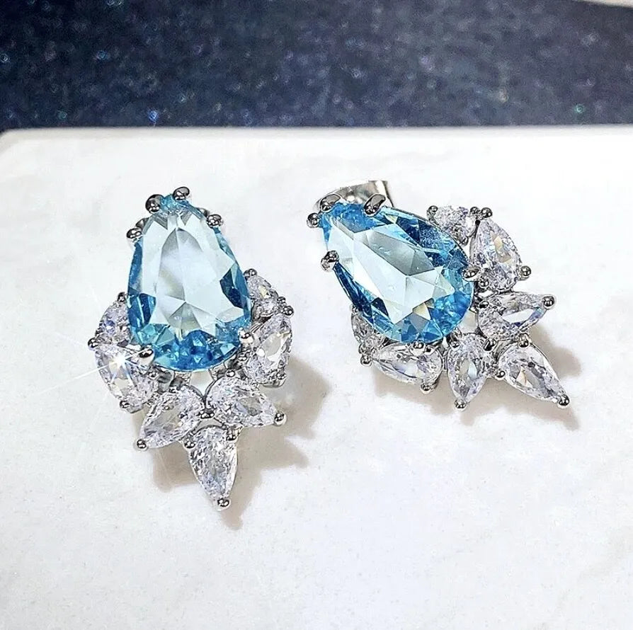 Wedding Jewelry - CZ Bridal Stud Earrings - More Colors