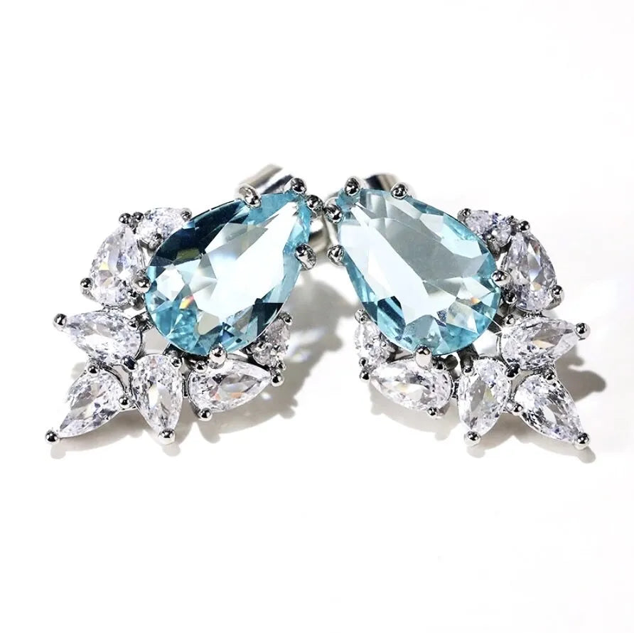 Wedding Jewelry - CZ Bridal Stud Earrings - More Colors