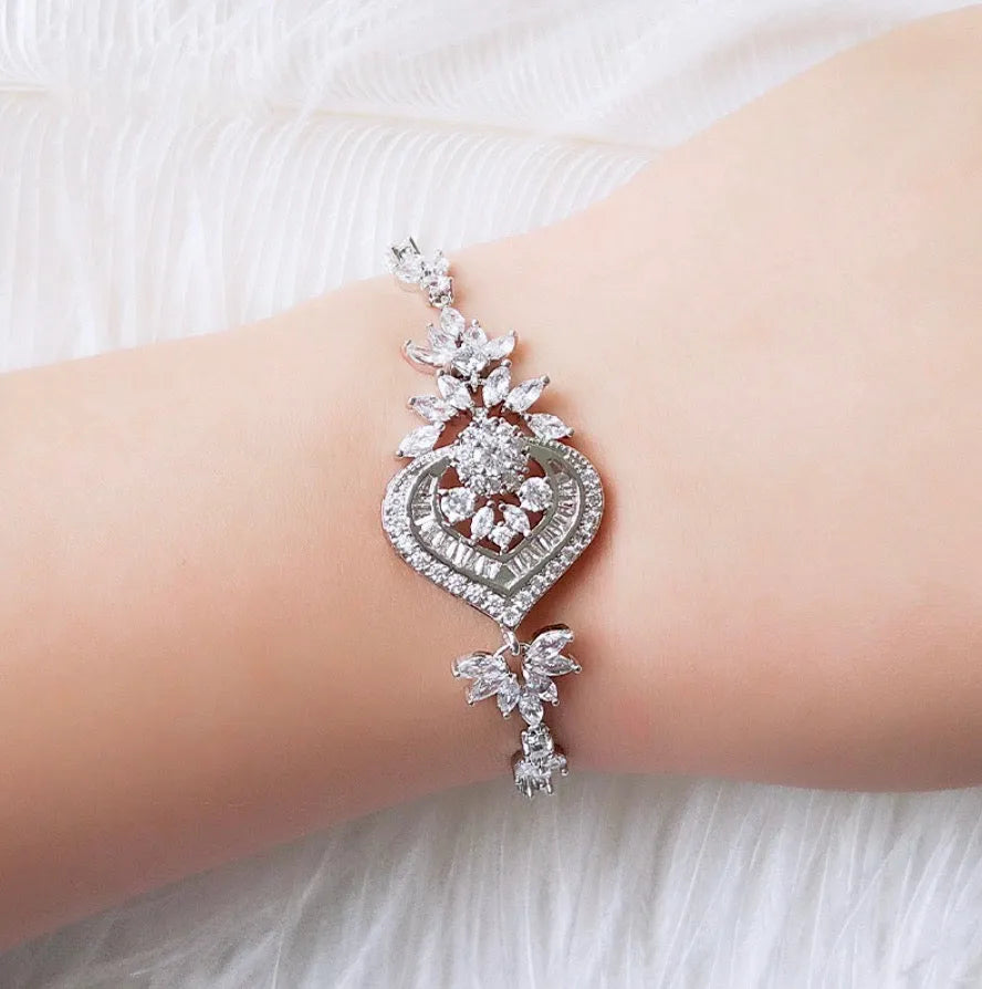 Wedding Jewelry - Cubic Zirconia Bridal 3-Piece Jewelry Set - Available in Silver, Rose Gold and Yellow Gold