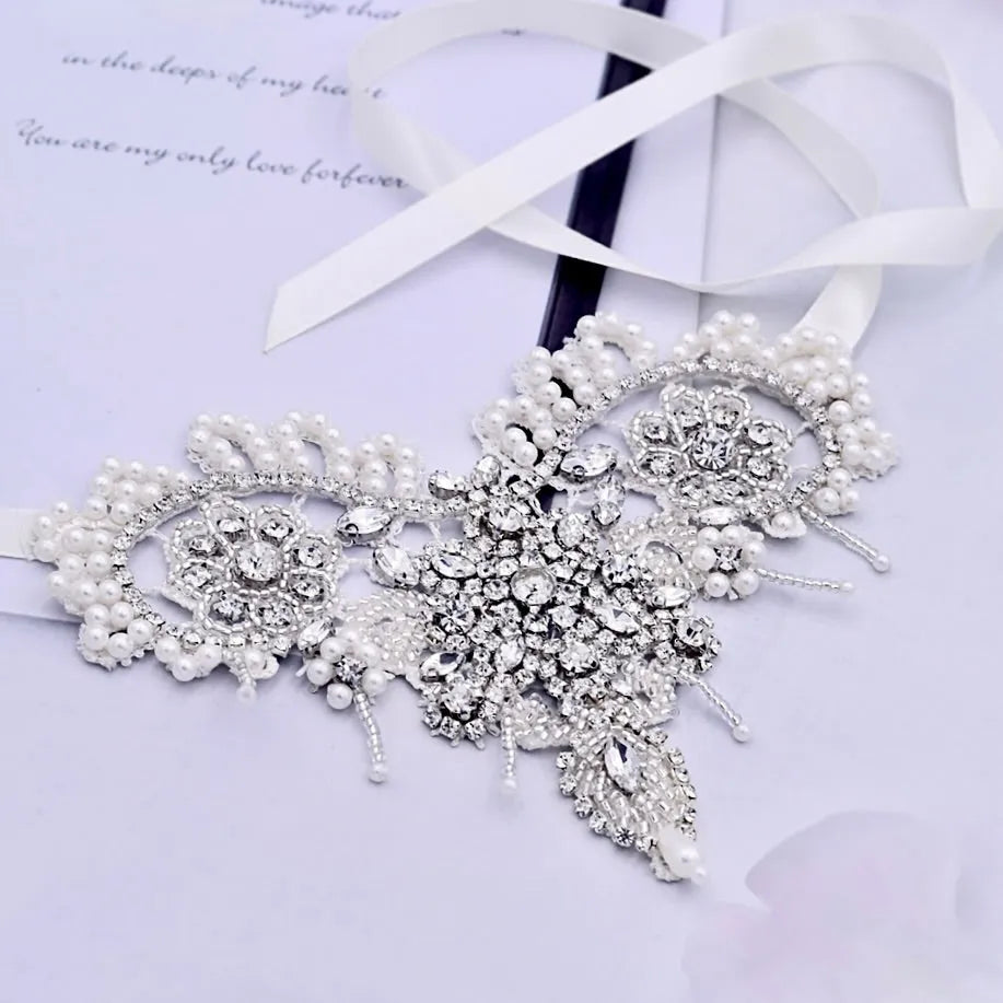 Wedding Accessories - Beaded Lace Wedding Ankle Jewelry, Barefoot Sandals
