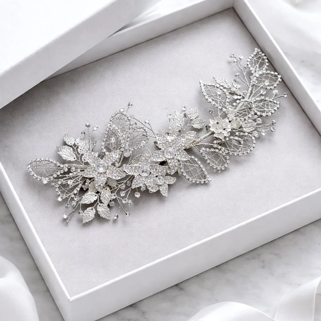 Crystal Bridal Headdress Wedding Hair Accessory - Silver  display picture 1