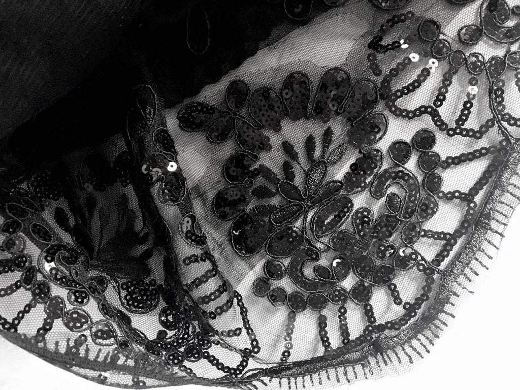 Wedding Veils - Black Lace Edge Cathedral Bridal Veil