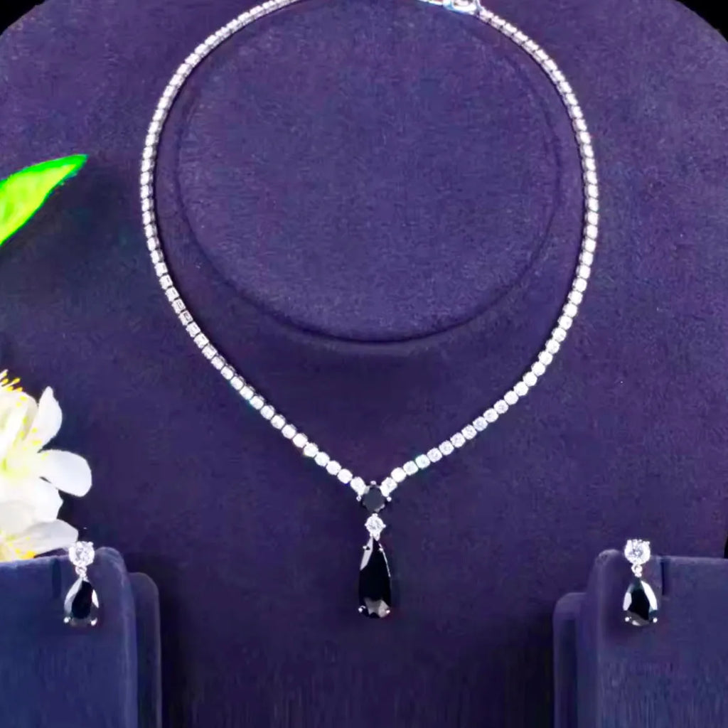 Wedding Jewelry - Silver Cubic Zirconia Bridal Jewelry Set - More Colors